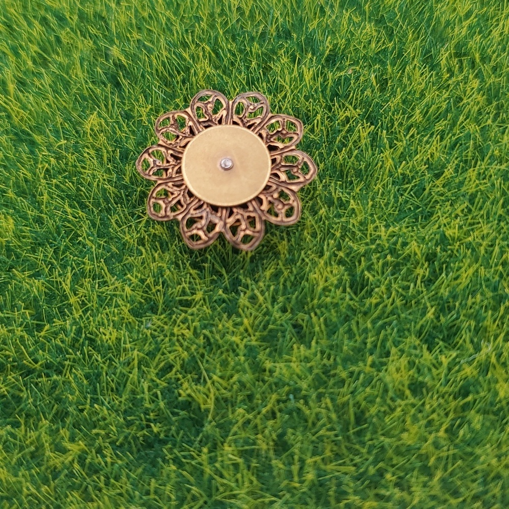 Chocolate Crystal Sunburst Cabochon For Jewelry Making Crafting Etc P334 - Picture 2 of 4